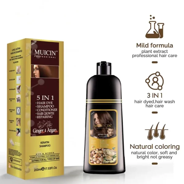 MUICIN 5-in-1 Hair Color Shampoo