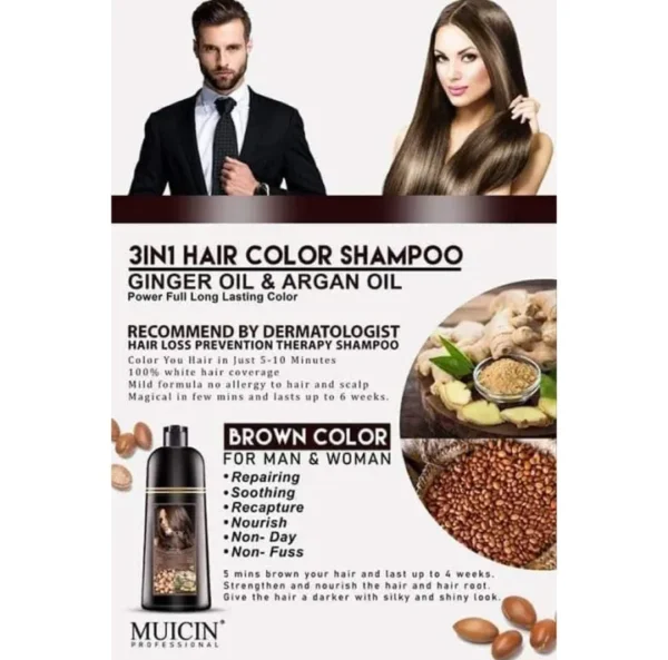 MUICIN 5-in-1 Hair Color Shampoo
